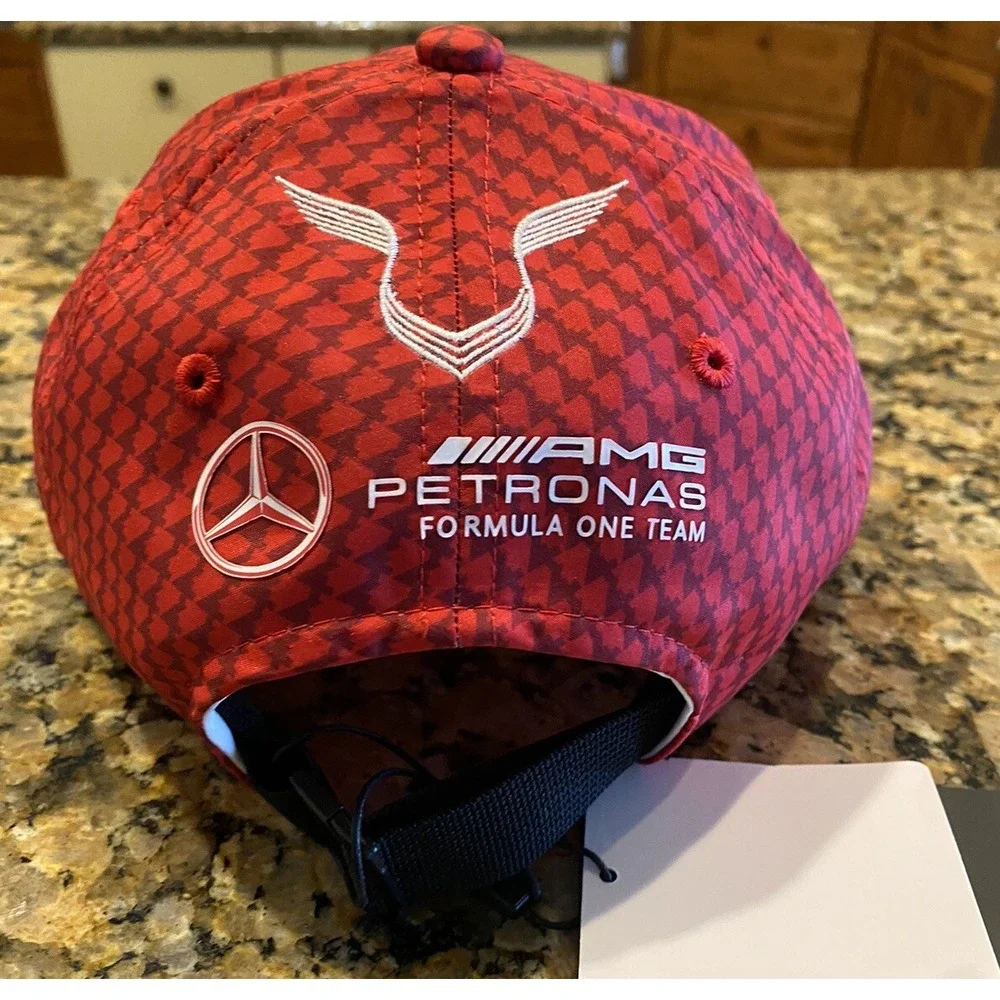 Mercedes AMG Petronas F1 Lewis Hamilton Baseball Hat Red NEW‎